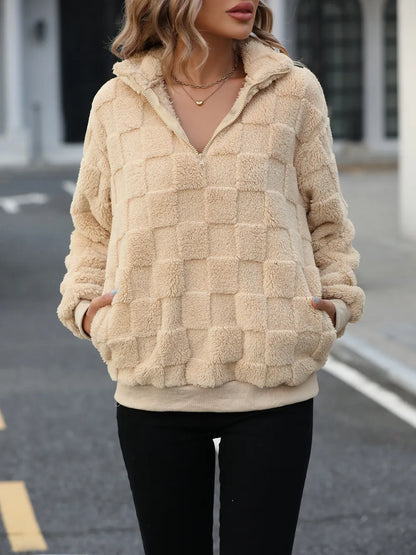 Quarter Zip Long Sleeve Sweatshirt