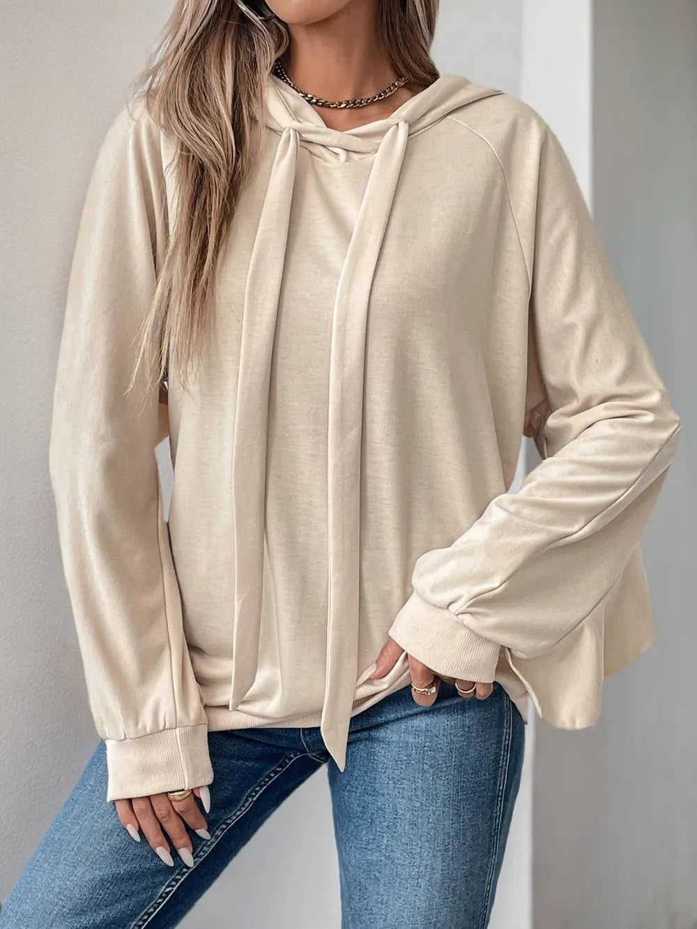 Sports and leisure personalized hooded ruffled